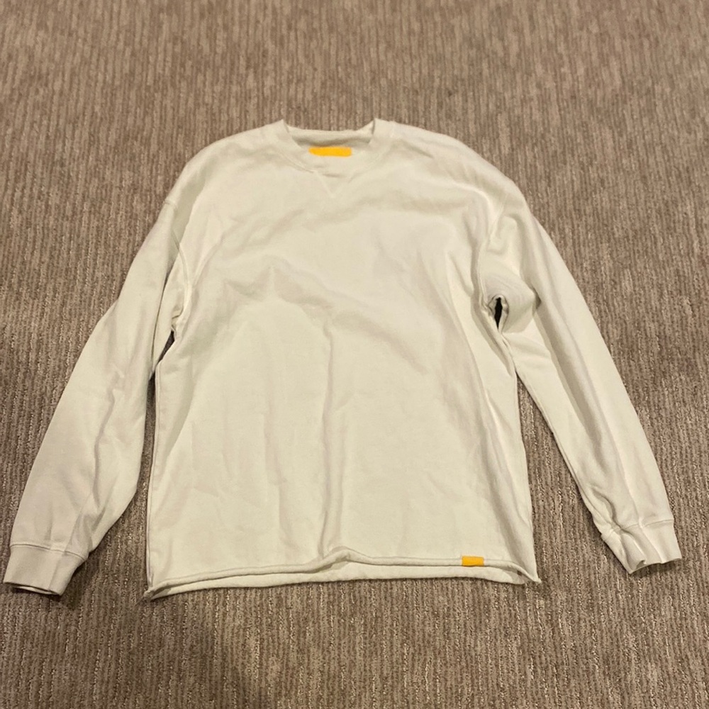 Cream and White Crew Neck Sweater